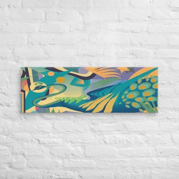 Celestial peacock: The colors of grace canvas print