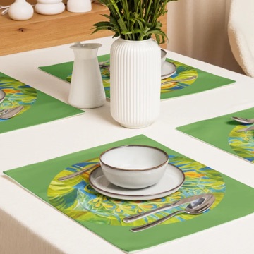 Celestial peacock: The colors of grace placemat set