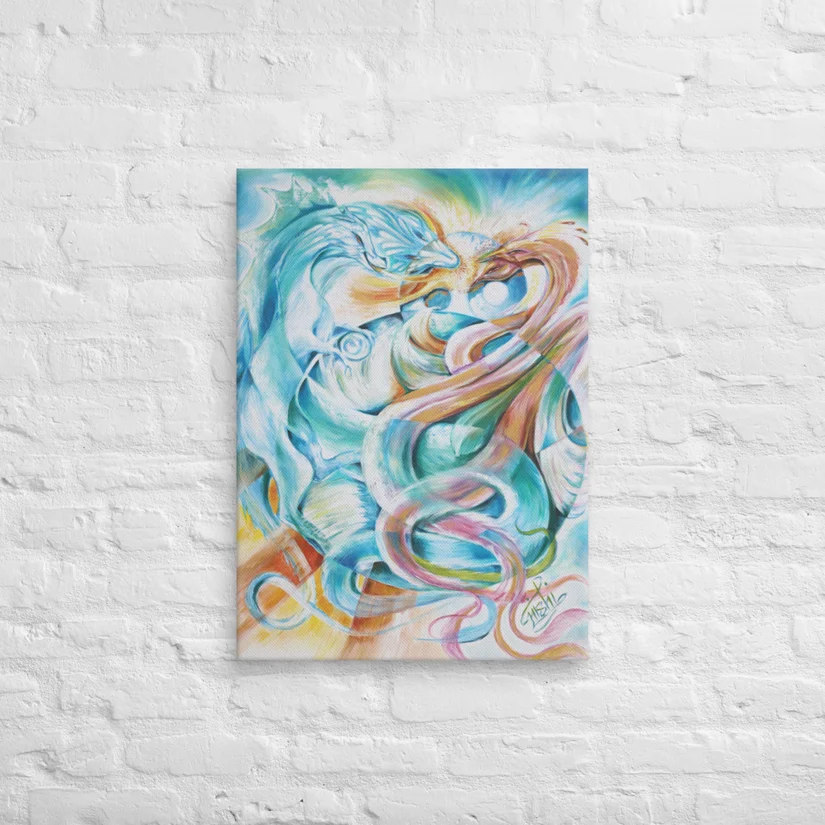 Mystic dragon of dreams canvas print