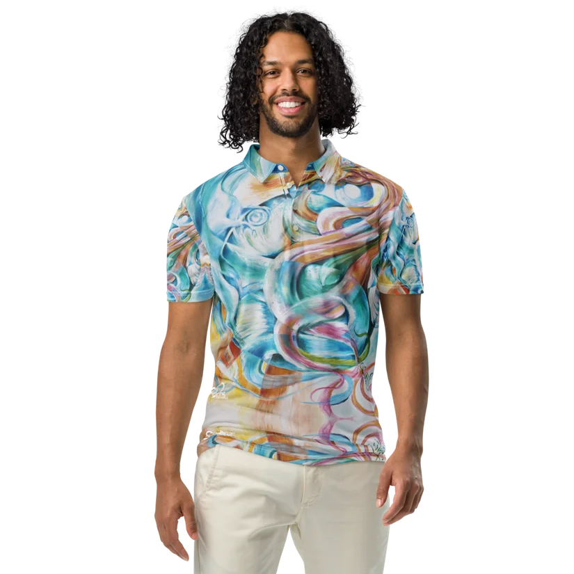 Mystic dragon of dreams men&rsquo;s slim fit polo