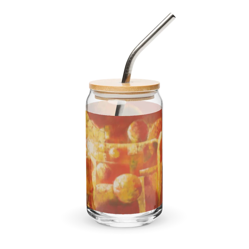 Prismatic diva can-shaped glass