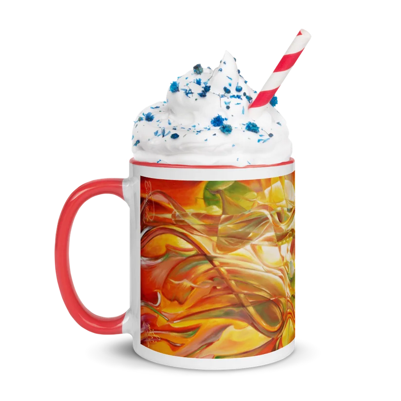 Prismatic diva mug with color inside