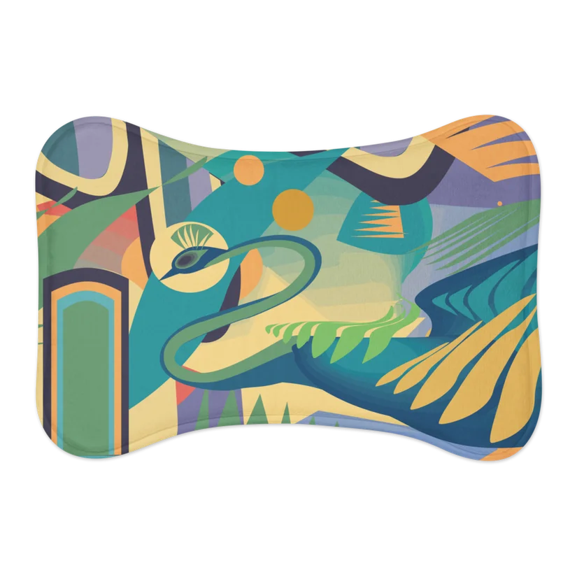 Celestial Peacock pet mat
