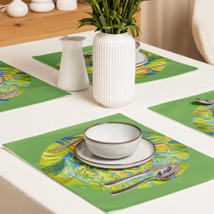 Celestial Peacock placemat set