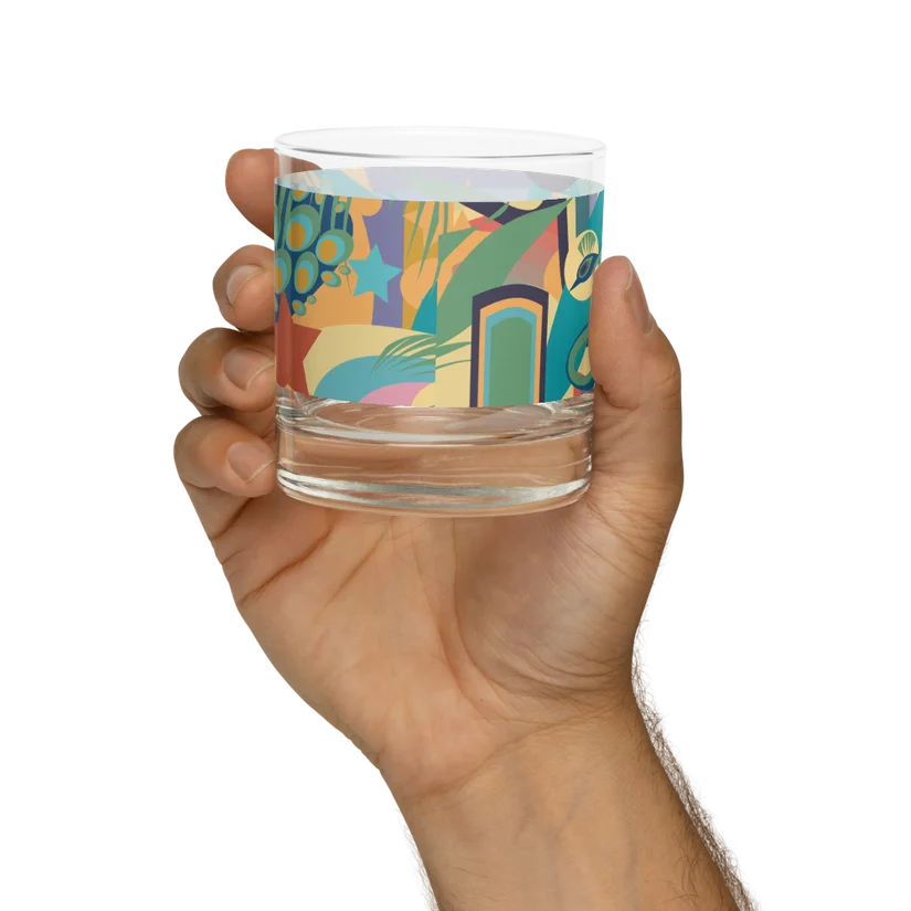 Celestial Peacock rocks glass