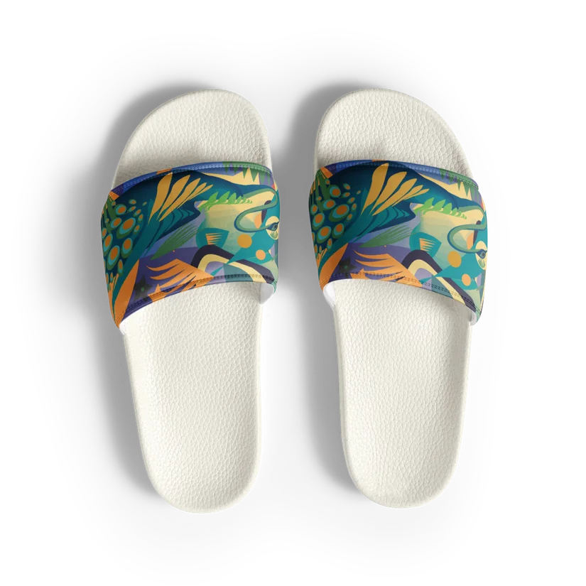 Celestial Peacock women's slides