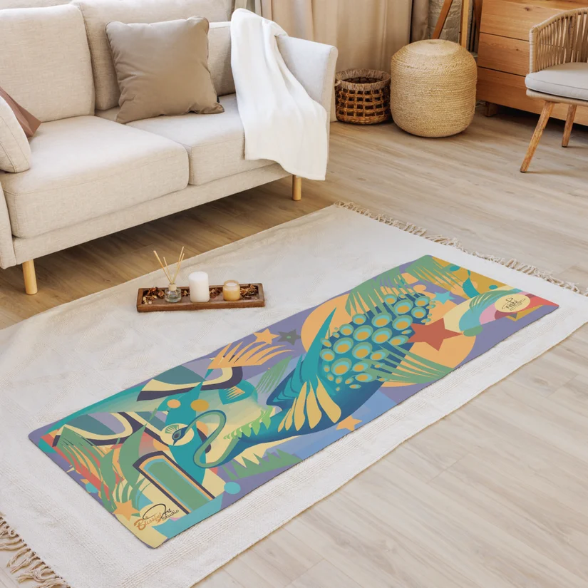 Celestial Peacock yoga mat