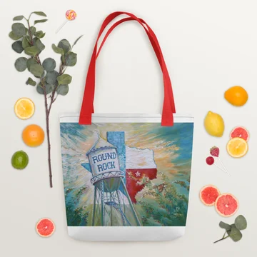 Tote bag with Round Rock water tower