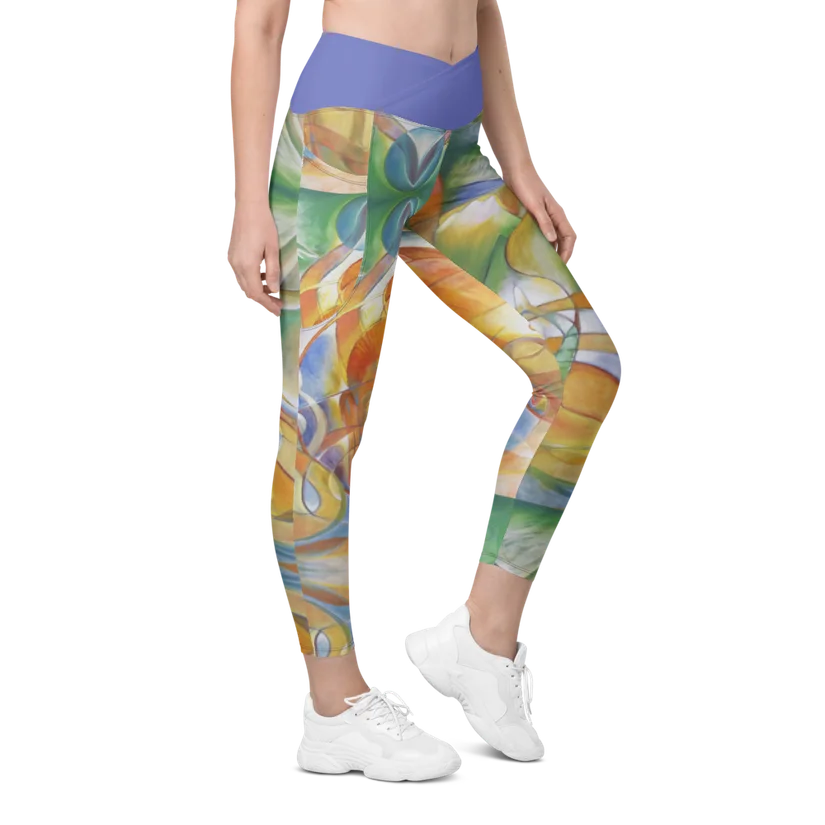Surrender to god crossover leggings with pockets