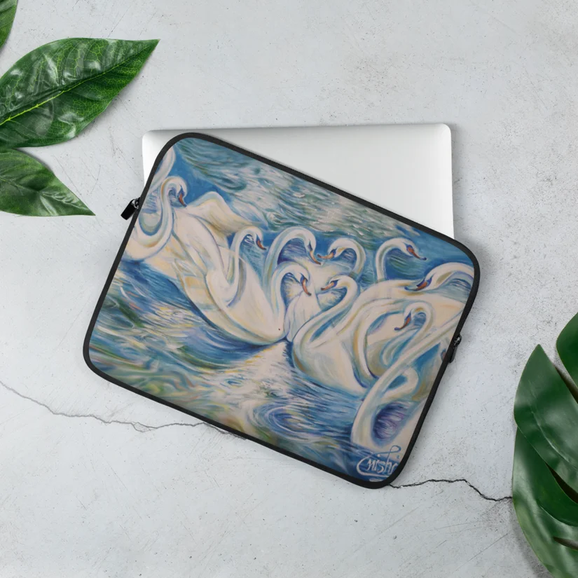 Swan Enchantment laptop sleeve