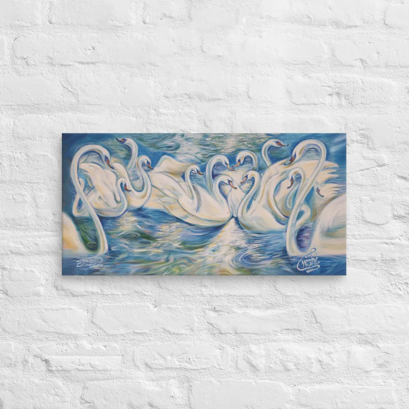 Swan Enchantment: A Chorus of Beauty canvas print