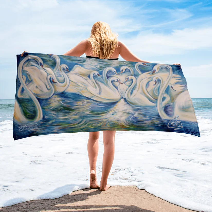 Swan Enchantment towel