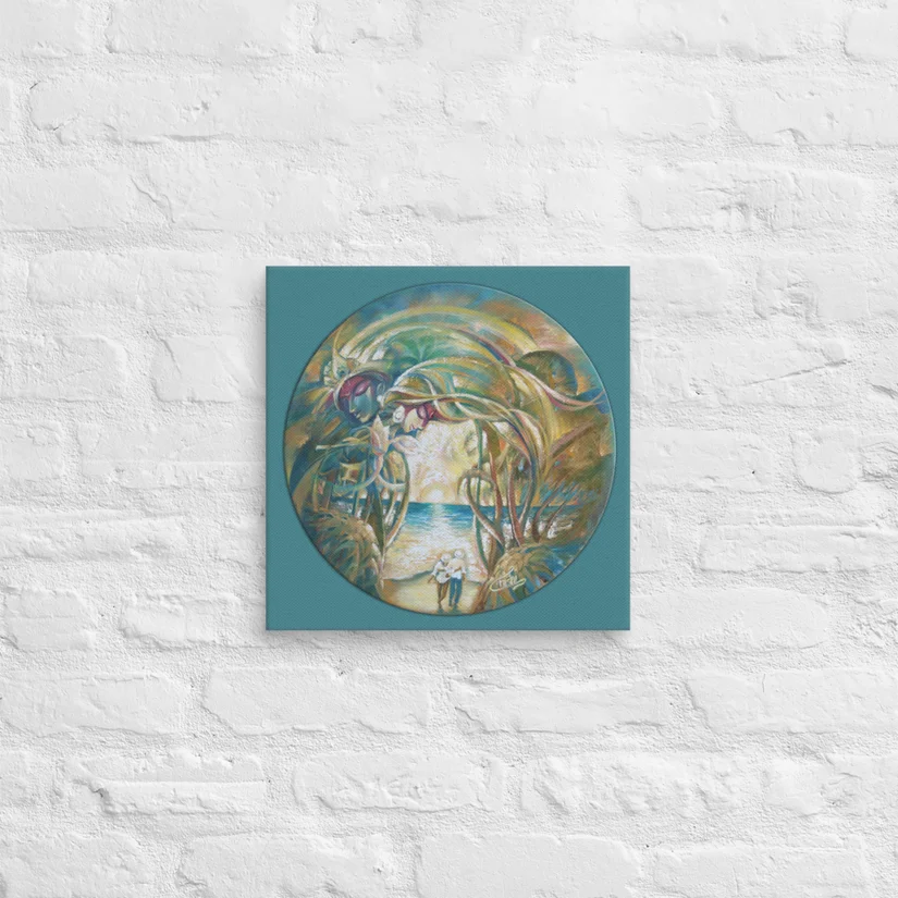 Verdant Bliss - The Divine Amidst the Green Horizon canvas print