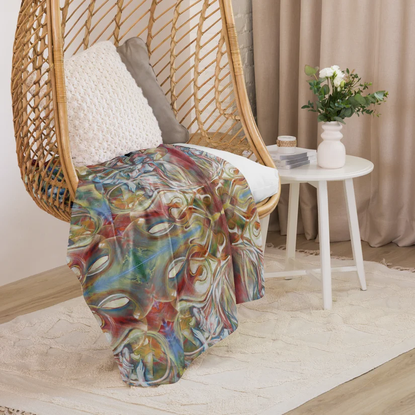 Whispered prayers - The divine couple sherpa blanket