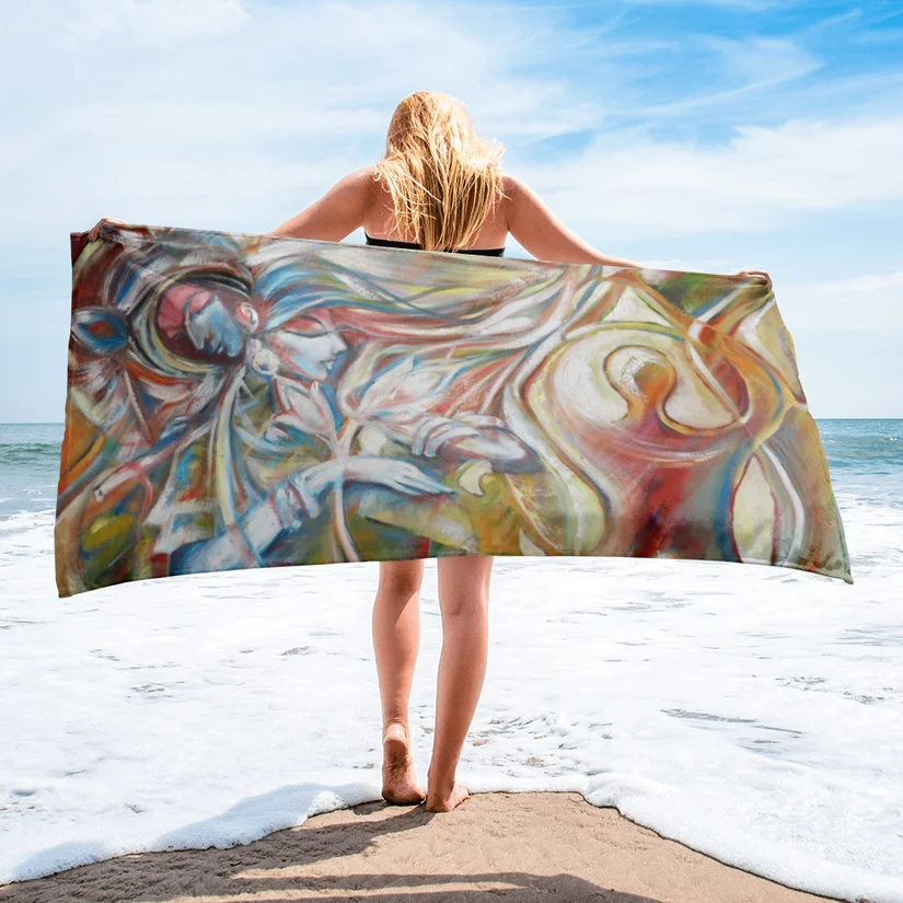 Whispered prayers - The divine couple towel